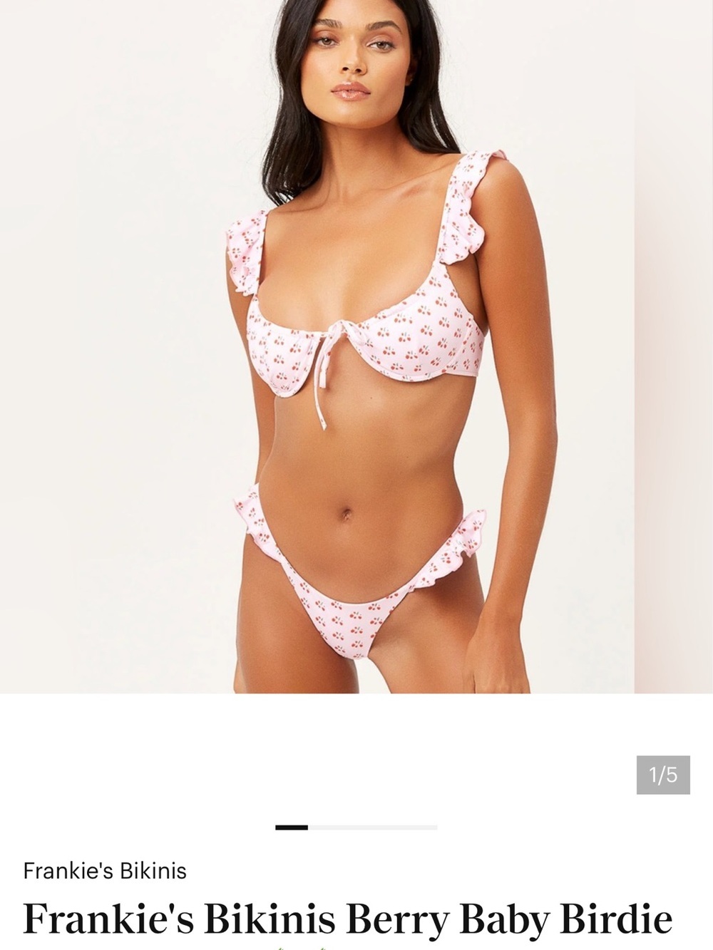 Frankie's Bikinis Berry Birdie top